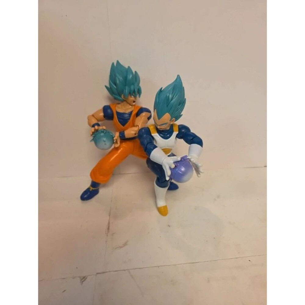 Dragon Ball Super Attack Collection Goku & Vegeta Blue 7" Action Figures Lot